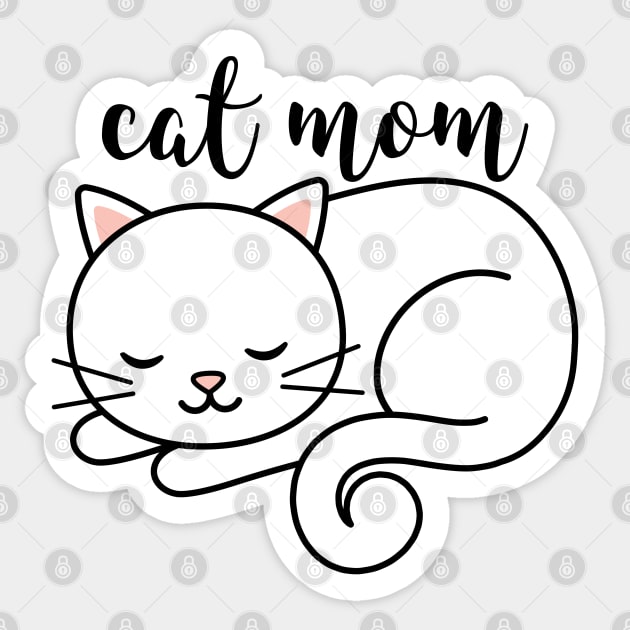 Cat Mom - Cat Lover Sticker by vcent